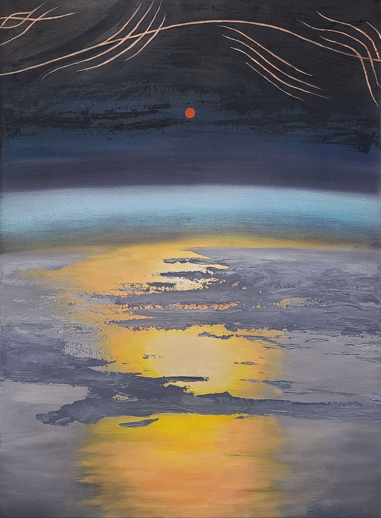 Erin Nelson, ‘Above the Smoke’, 2023. Oil on canvas, 18x22.
