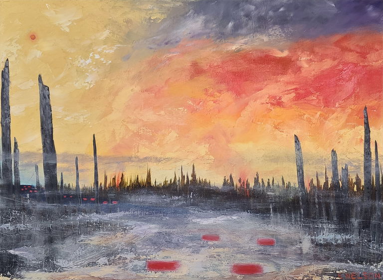 Erin Nelson, ‘August 2023’, 2023. Oil on canvas, 22x18