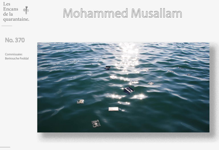 Mohamemed Musallam’s artwork as seen on the Les Encans de la quarantine website. Screenshot, June 2020. Photo courtesy of the author.