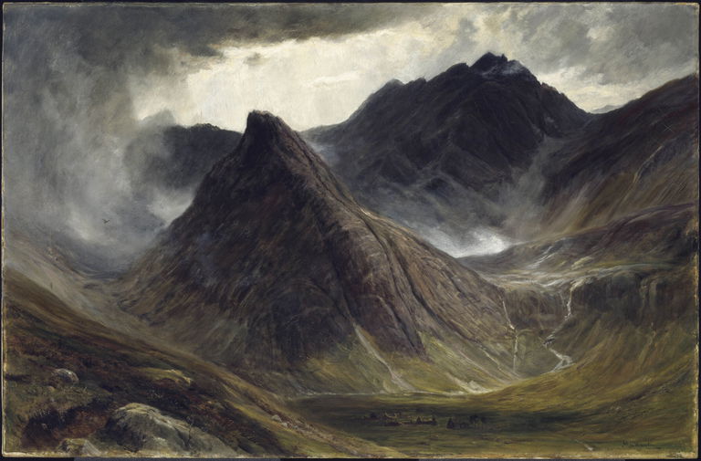 John MacWhirter (1839-1911), The Valley of Slaughter, Skye, 1876, oil on canvas. Gift of Lord Strathcona and family. Photo MMFA, Brian Merrett.