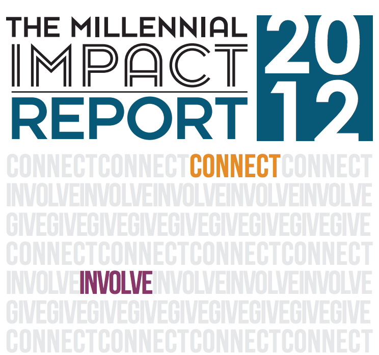 2012 Millennial Impact Report by Achieve and Johnson, Grossnickle and Associates (JGA)