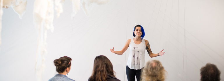 Poetry Reading at the Tett Centre, Kingston, ON, 2018. Photo: Liz Cooper