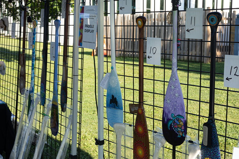Paddle art display by local artists