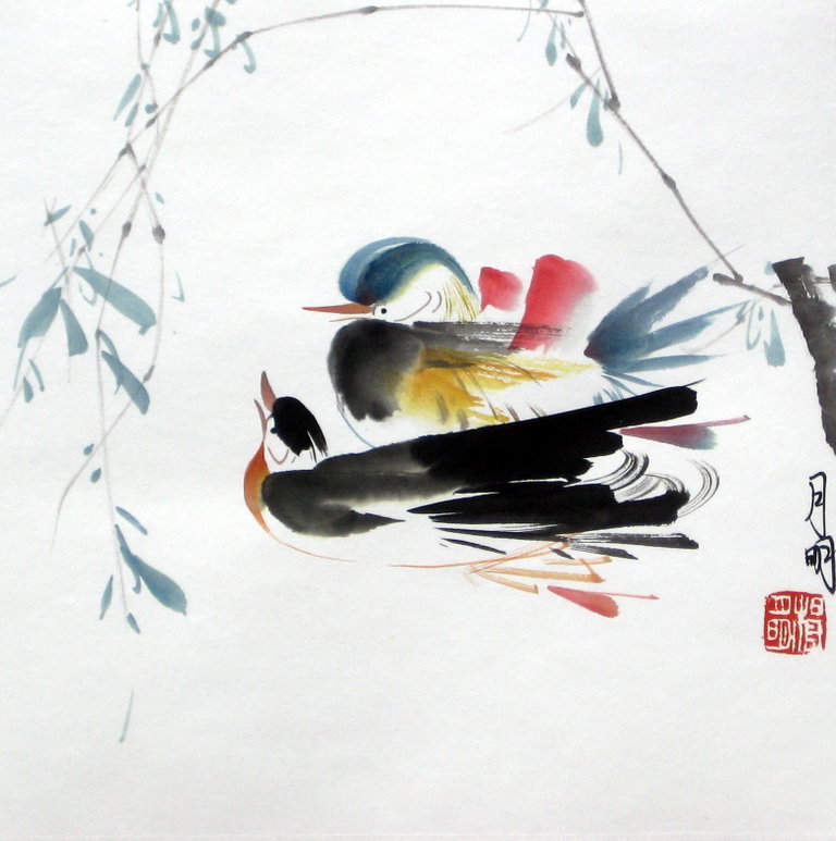 watercolor and ink on rice paper
