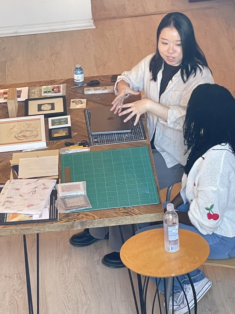 Table top with Cut Paper