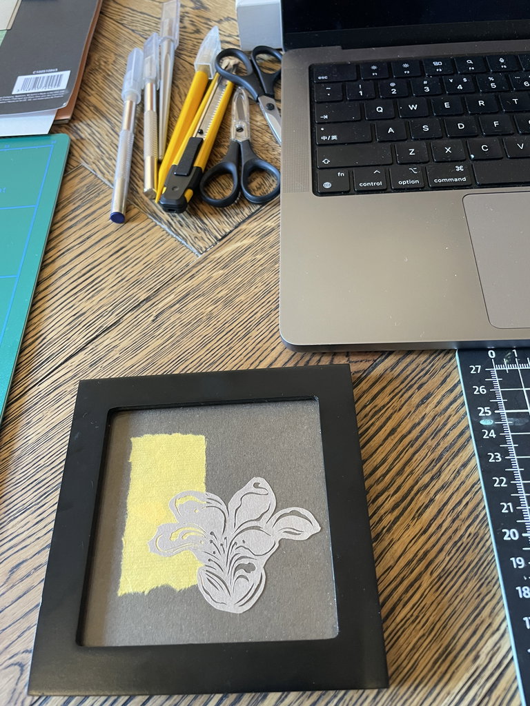 paper and computer on table