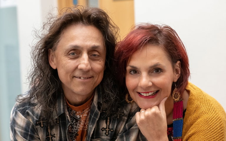 headshots of Tia McGraff and Tommy Parham