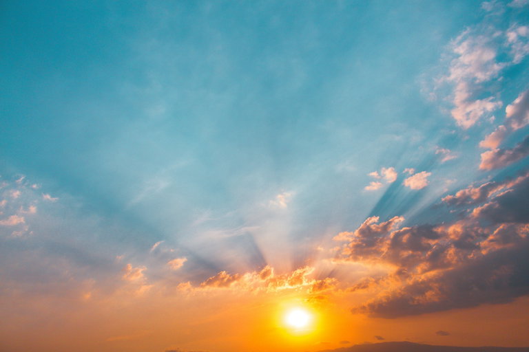 Sunrise under the clouds