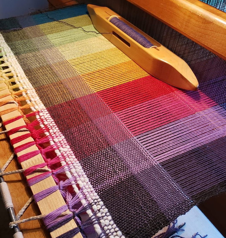 Fleece spun into yarn before being woven on a loom