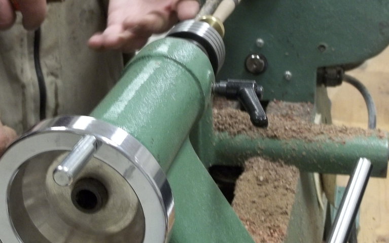 Turning a pen on a lathe