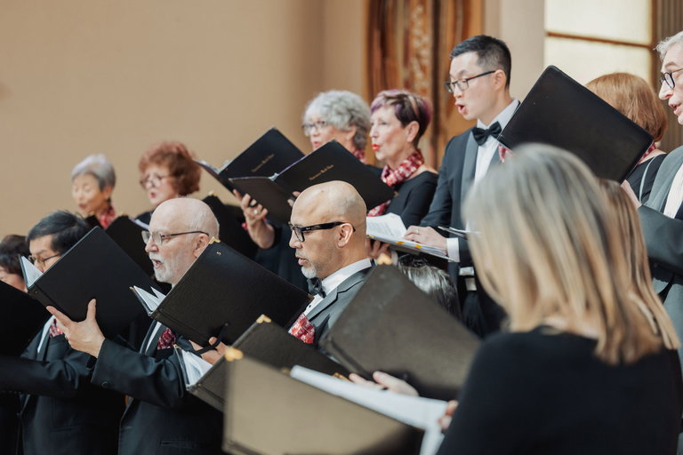 A choir sings