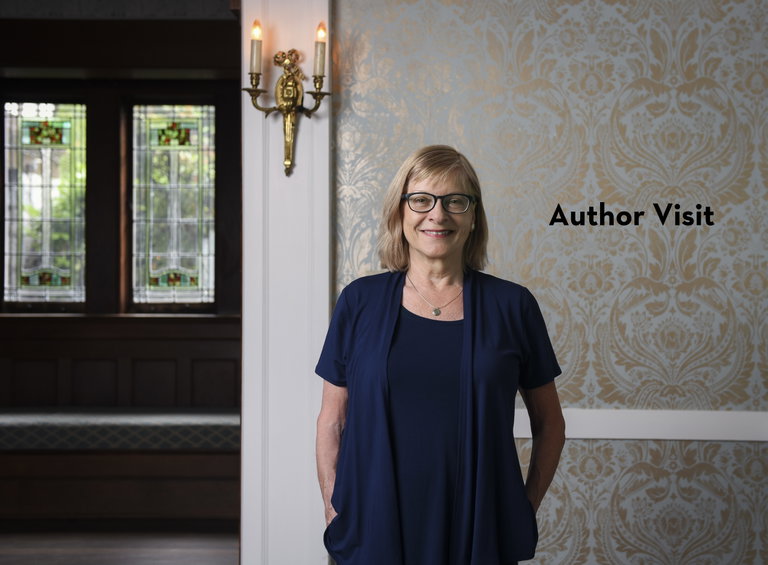 Picture of Eve Lazarus with text Author Visit