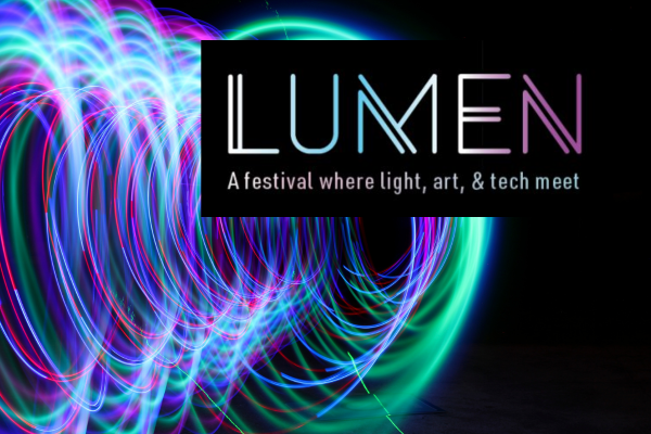 Bright lights in background with LUMEN logo on top