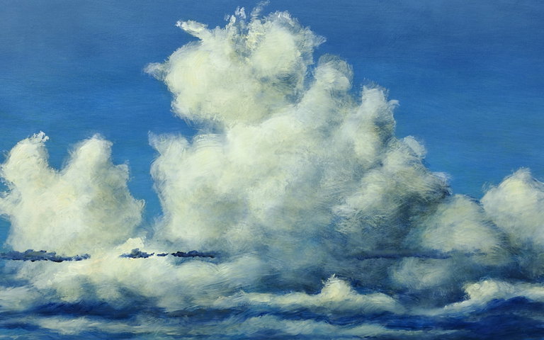 A billowing lucious cumulonimbus cloud on a late June day.