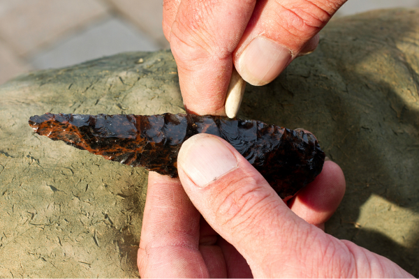 Close up of an arrowhead
