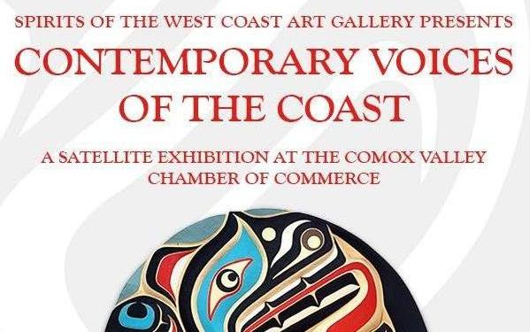 Event poster for Contemporary Voices of the Coast - A satellite exhibition