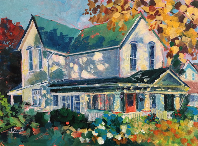 Painting of house by Jennifer Zsolt