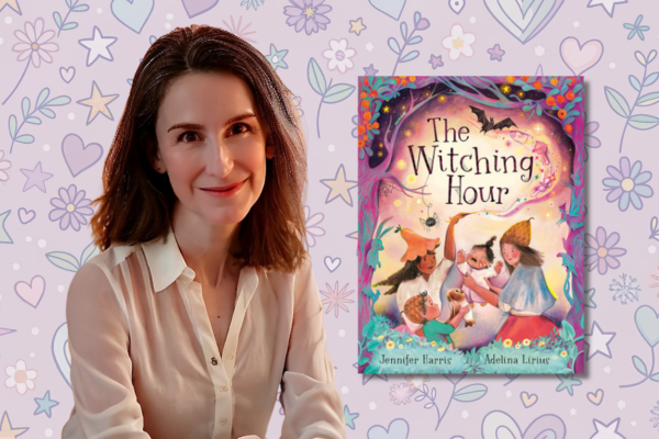 Jennifer Harris with her picturebook cover for The Witching Hour