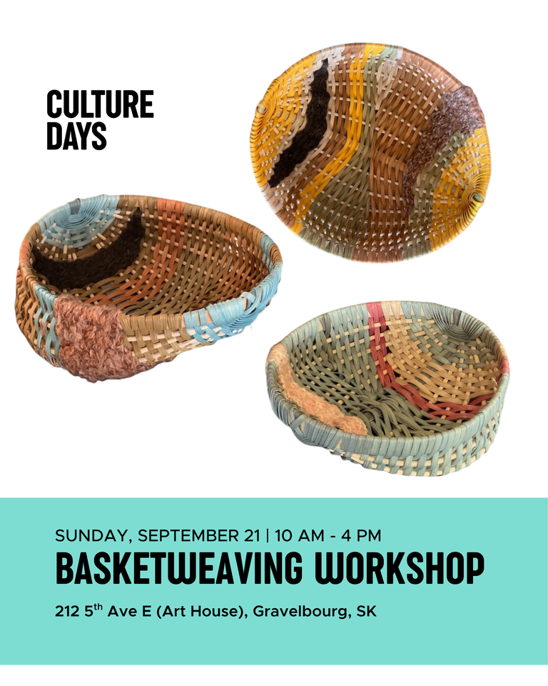 3 handwoven baskets