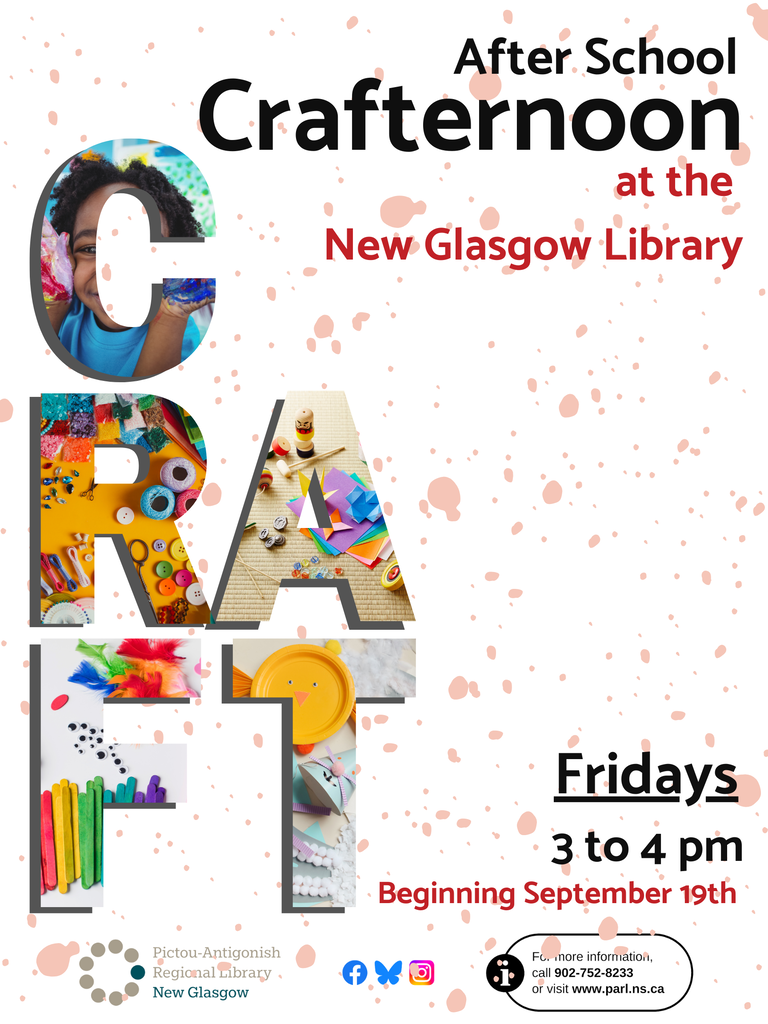 CRAFT, each letter with photos of various crafts within the letter from buttons to feathers, pencils and more