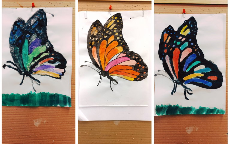 Students' painting at City Centre Community Centre, Richmond, BC July 2022,  Photo taken by Ming Yeung