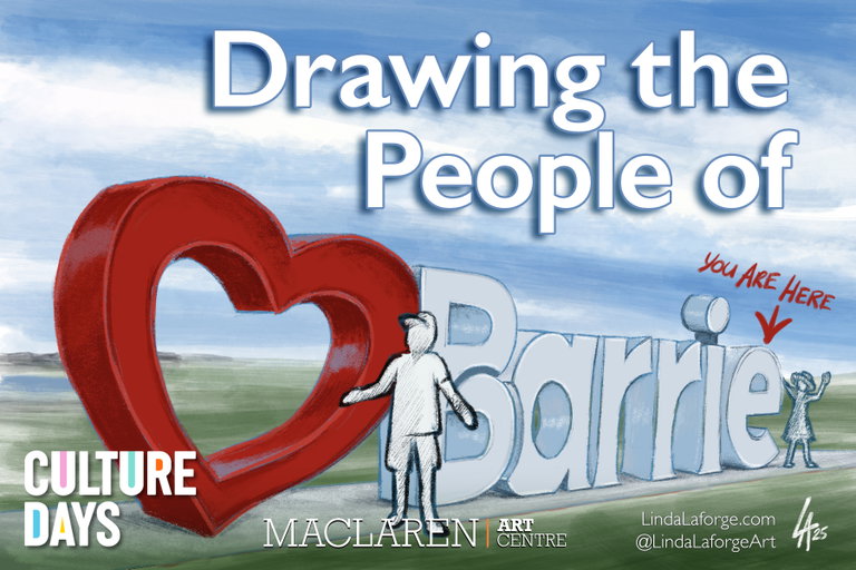 Digital sketch for Drawing the People of Barrie