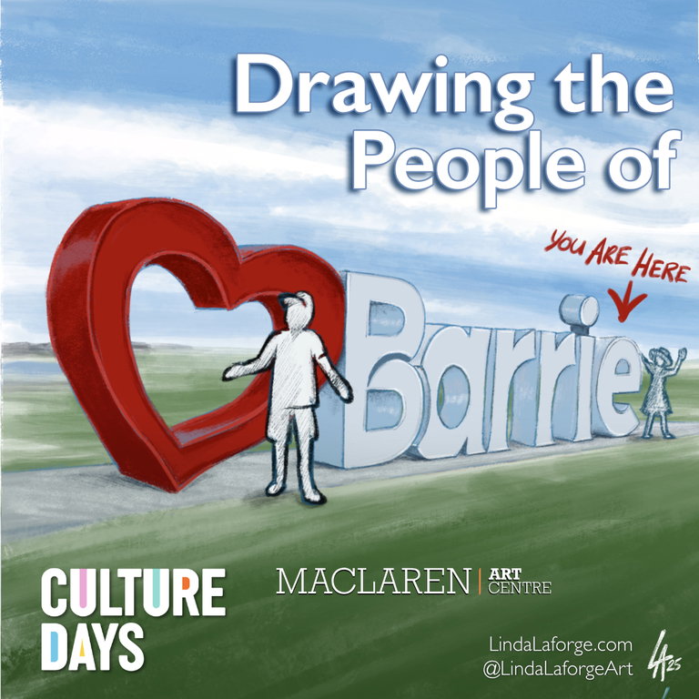 Digital sketch for Drawing the People of Barrie