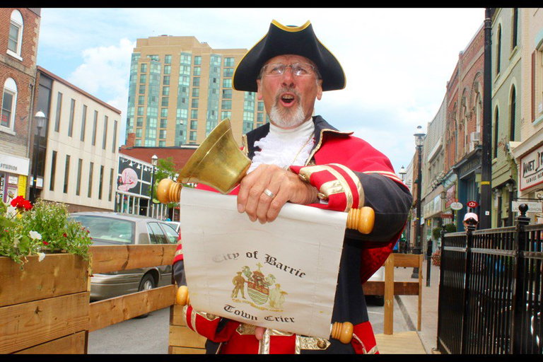 Steve Travers, Barrie's Town Crier downtown