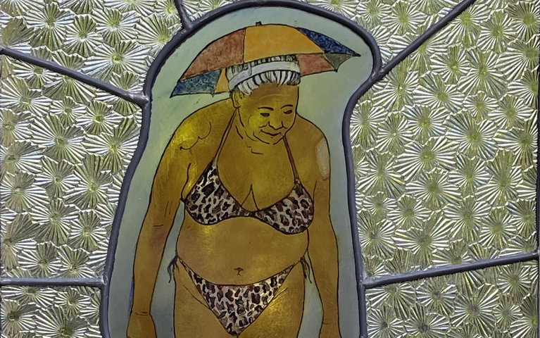 Woman in her bathing suit