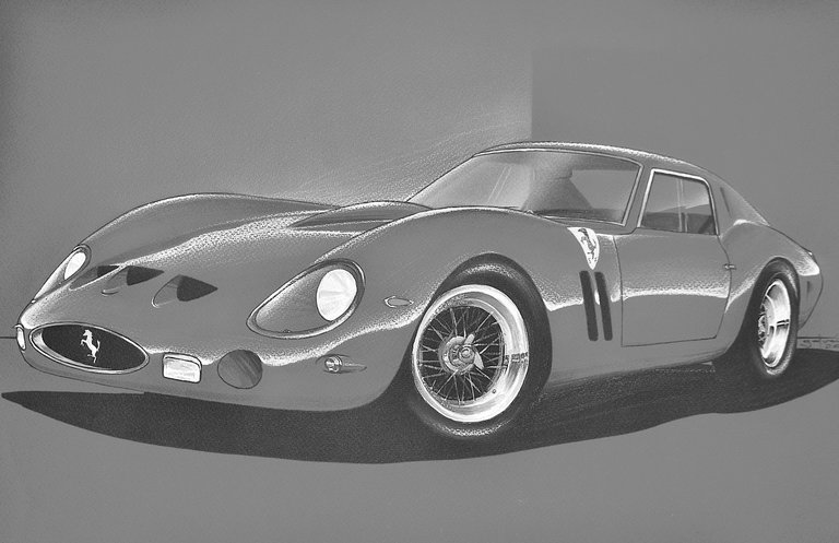 Drawing of a Sports Car