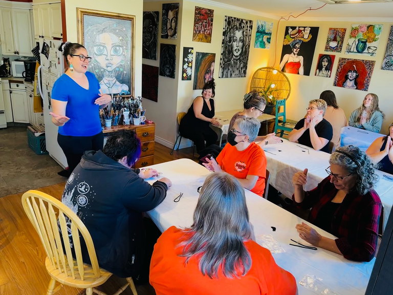 participants gathered for a workshop